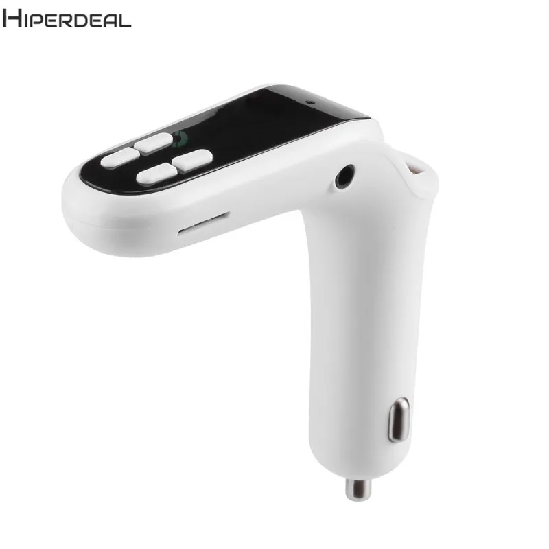 HIPERDEAL G7 автомобильный fm-передатчик Bluetooth Hands-free lcd MP3-плеер Радио автомобильный r комплект аксессуаров OC16b - Цвет: Серый