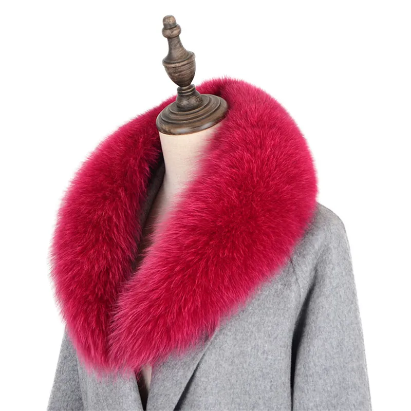 Высококачественный воротник из 100% натурального Лисьего меха с женской курткой