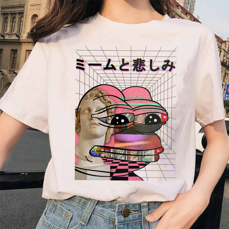 Vaporwave рубашки ulzzang Grunge Tumblr графическая Футболка harajuku Эстетическая Винтажная футболка корейский стиль 90s одежда футболка