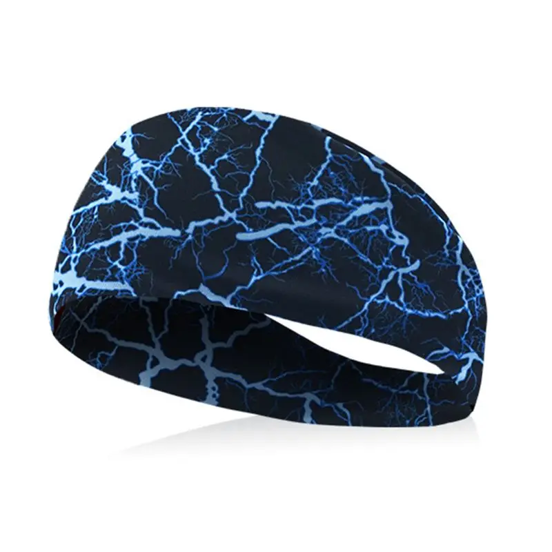 Для мужчин женщин спортивная широкая лента для волос Sweatband Цветной Lightning с