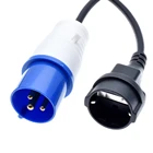 Розетка IEC309 316P6 в Schuko CEE73, Подключите штекер Schuko к штепсельному шнуру питания 306C6, провод 1,5 мм