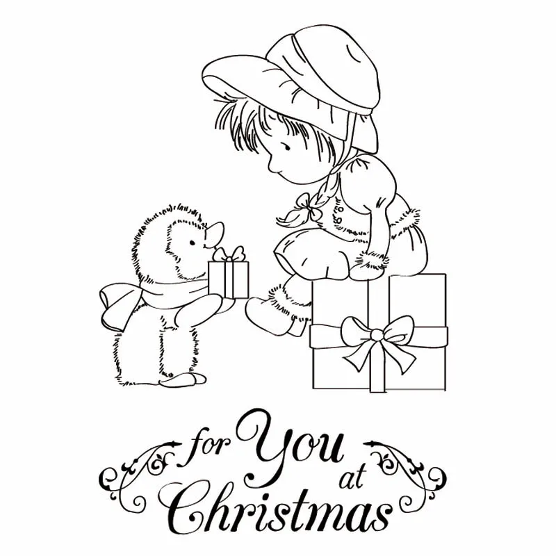 Набор прозрачных силиконовых штампов для скрапбукинга/фотоальбома