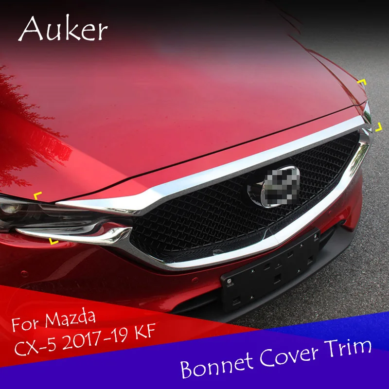 Для Mazda CX-5 CX5 Хромированная передняя решетка гриль капот крышка двигателя отделка ABS внешняя отделка автомобильные аксессуары