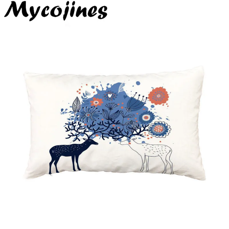 Скандинавские наволочки 30*50 см красочное дерево милый олень дом листья