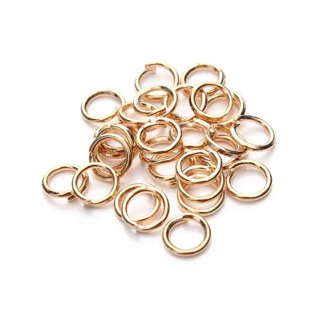 rose gold color Прыжок моды Разделение кольца KC Золотой/Серебряный/пистолет черный Цвет открытия соединения колец подходит для ювелирных изделий орнамент 3/4/5/6/7/8/10/12 мм - Цвет: rose gold color
