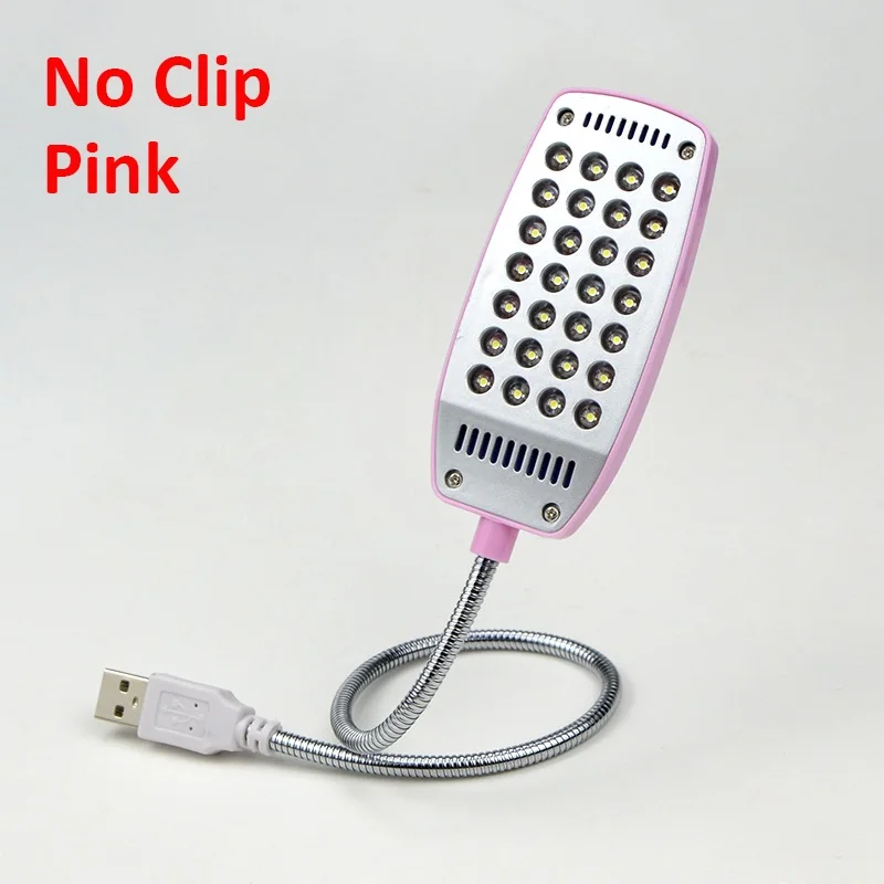 No Clip Pink Светодиодный свет для изучения комнаты лампа для чтения люсис привело USB настольная лампа шкаф книжный шкаф домашнее освещение - Цвет: No Clip Pink