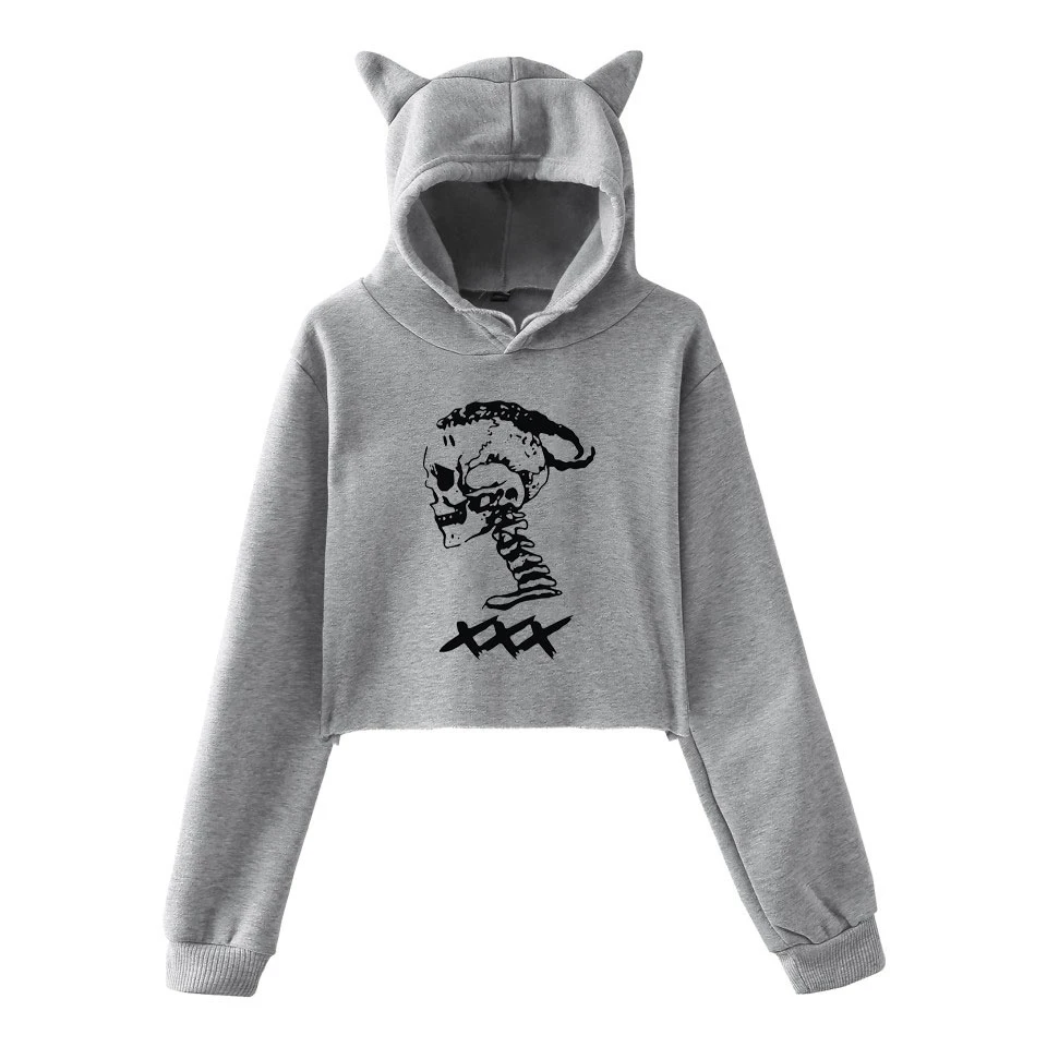 Женская толстовка с длинным рукавом и принтом капюшоном|Женские толстовки