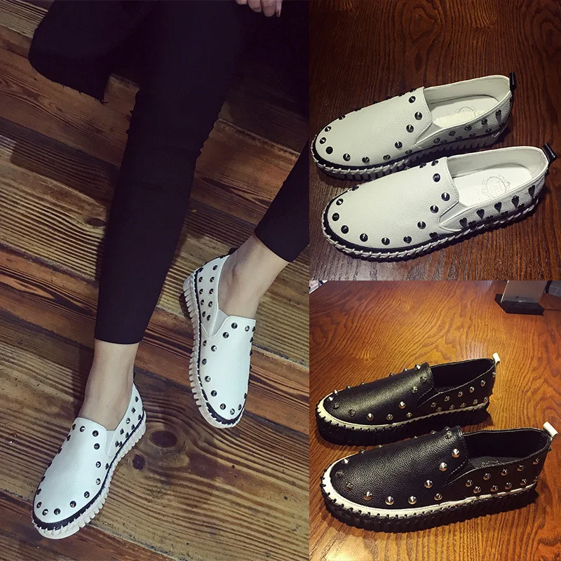 2016 новый летний мода свободного покроя кроссовки женщины из натуральной кожи