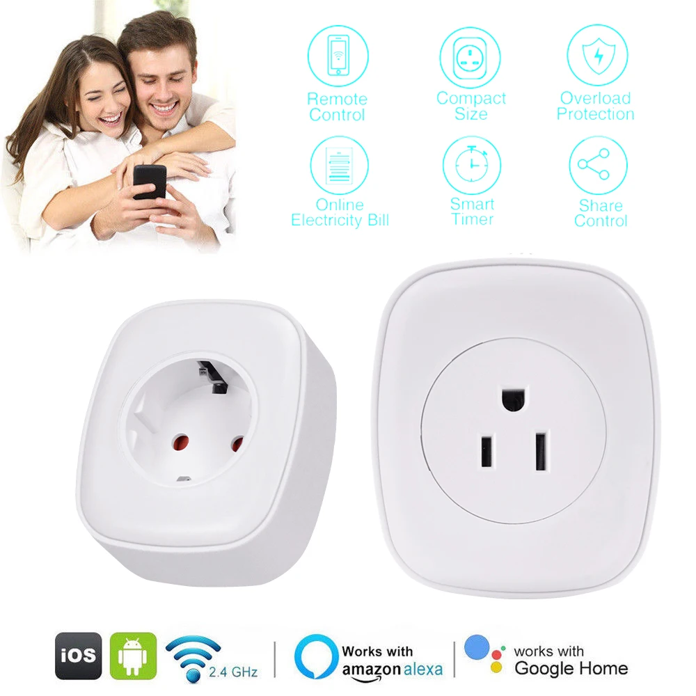 Умная розетка Timethinker Wi Fi Разъем AU UK US EU для Alexa Google Home Automation приложение голосового