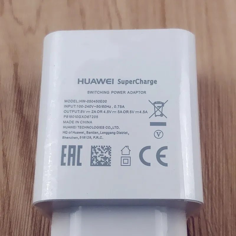 Оригинальное зарядное устройство Huawei Supercharge адаптер для быстрой зарядки 1 м 5 А