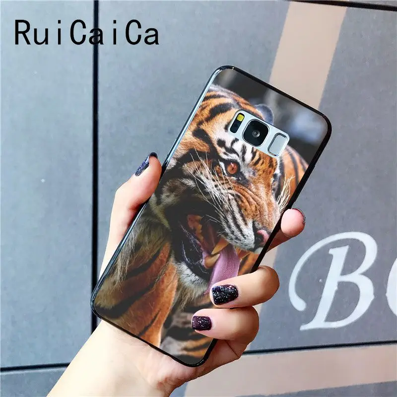 Ruicaica tiger модный рукоделие принт рисунок чехол для телефона samsung Galaxy S9 plus S7 edge S6 S10 S8