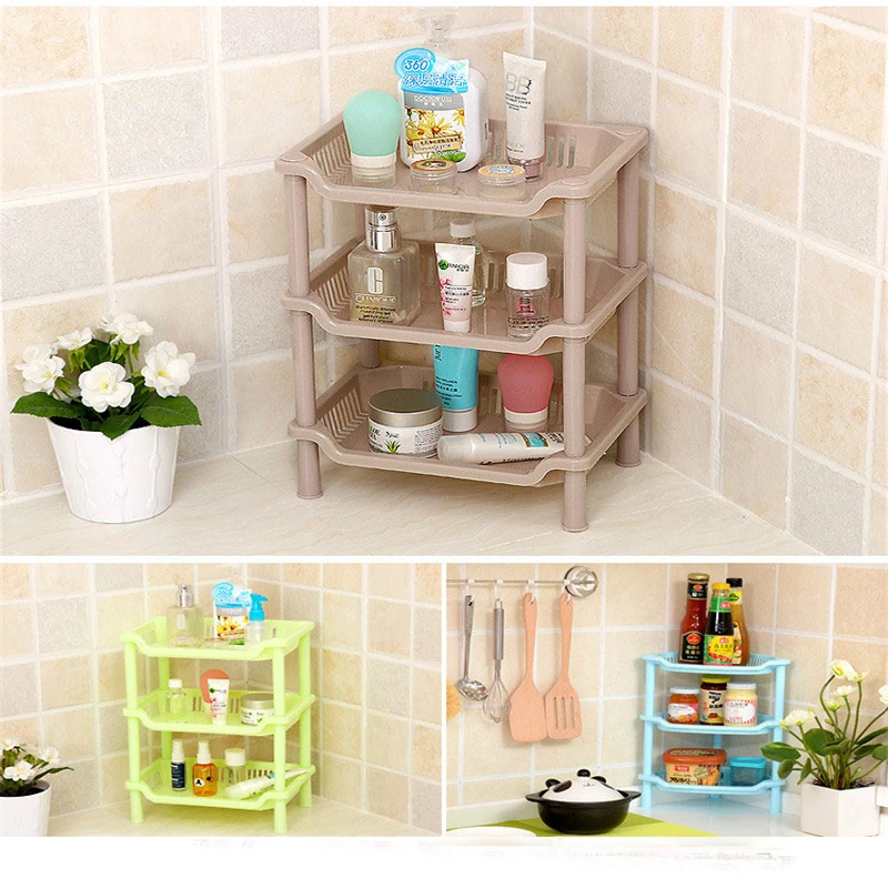 Новая модная полка кухонный стеллаж для хранения съемная трехуровневая стойка
