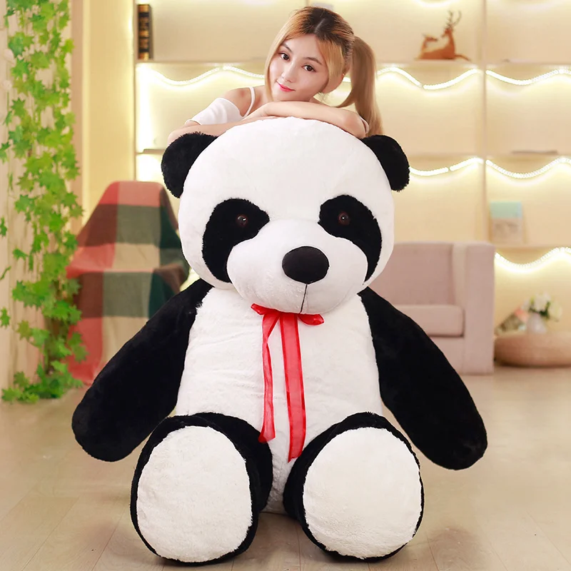 

Cute 80/100CM Baby Big Giant Panda Bear Plush Stuffed Animal Doll Animals Toy Pillow Cartoon Kawaii Dolls Girls Gifts