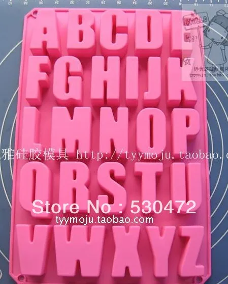 

26hole Silicone Cake Mold pudding mold Chocolate molds Uppercase letters mold kitchen tools