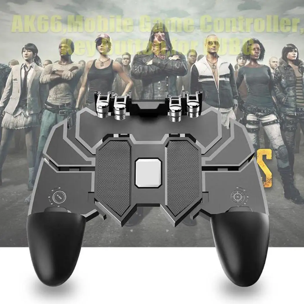 AK66 Mobile Game Controller Six Finger All-in-one Joystick Gamepad for PUBG USB Black | Электроника