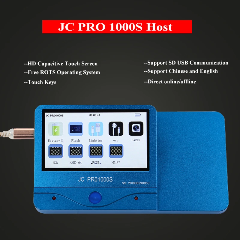 JC PRO1000S многофункциональные Baseband Logic EEPROM IC Инструменты для чтения и записи iPhone 7