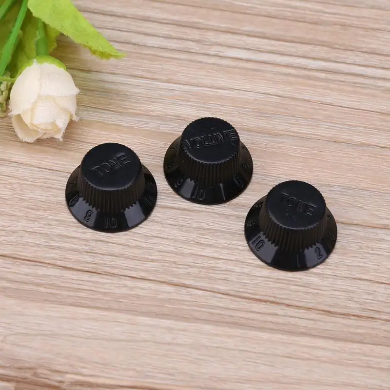 3 шт./упак. пластиковый регулятор громкости электрогитары Вращающаяся ручка