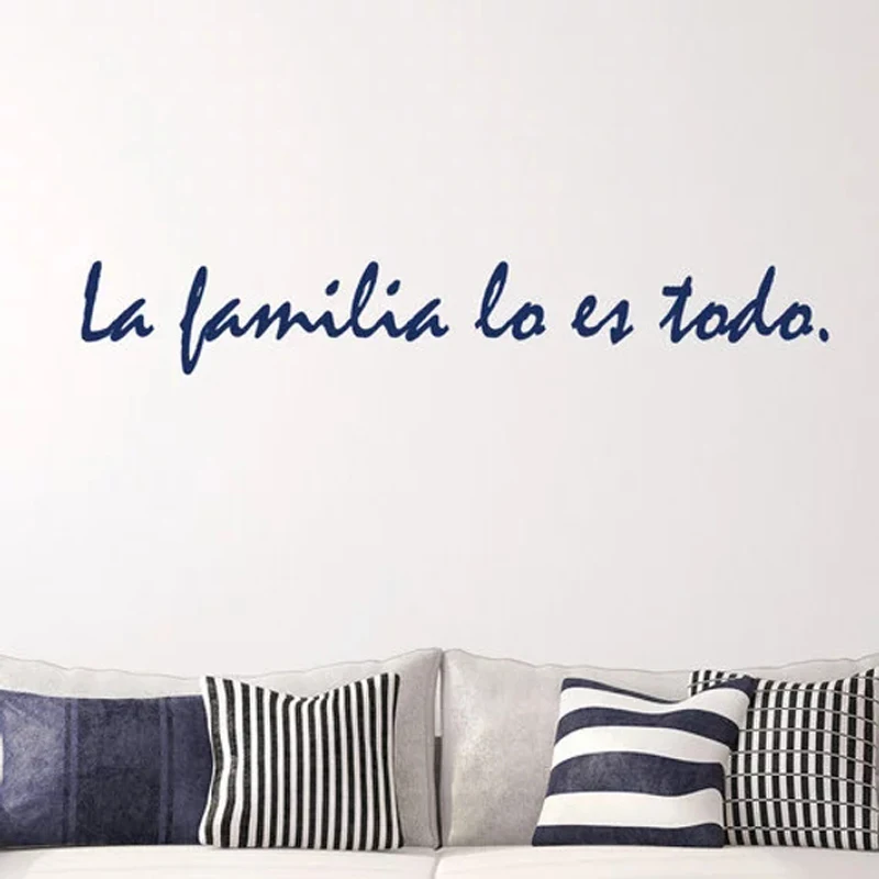 KUCADA испанский qoute la familia es todo стикер на стену для домашнего украшения гостиной