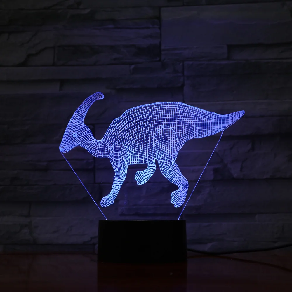 Лампа с 3D изменением цвета динозавр новая детская игрушка ночник гирлянда