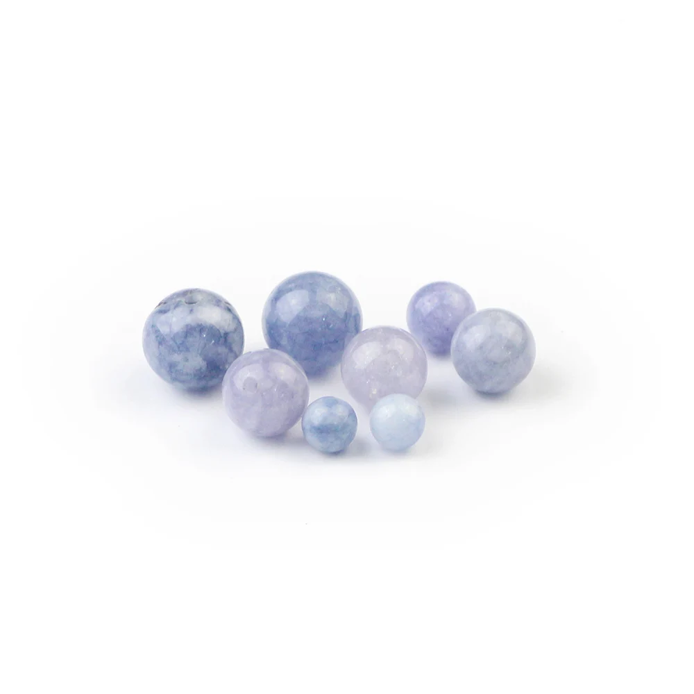 WLYeeS натуральный камень Royalblue sea Stone 6 8 10 12 мм Синий Круглый свободный космический