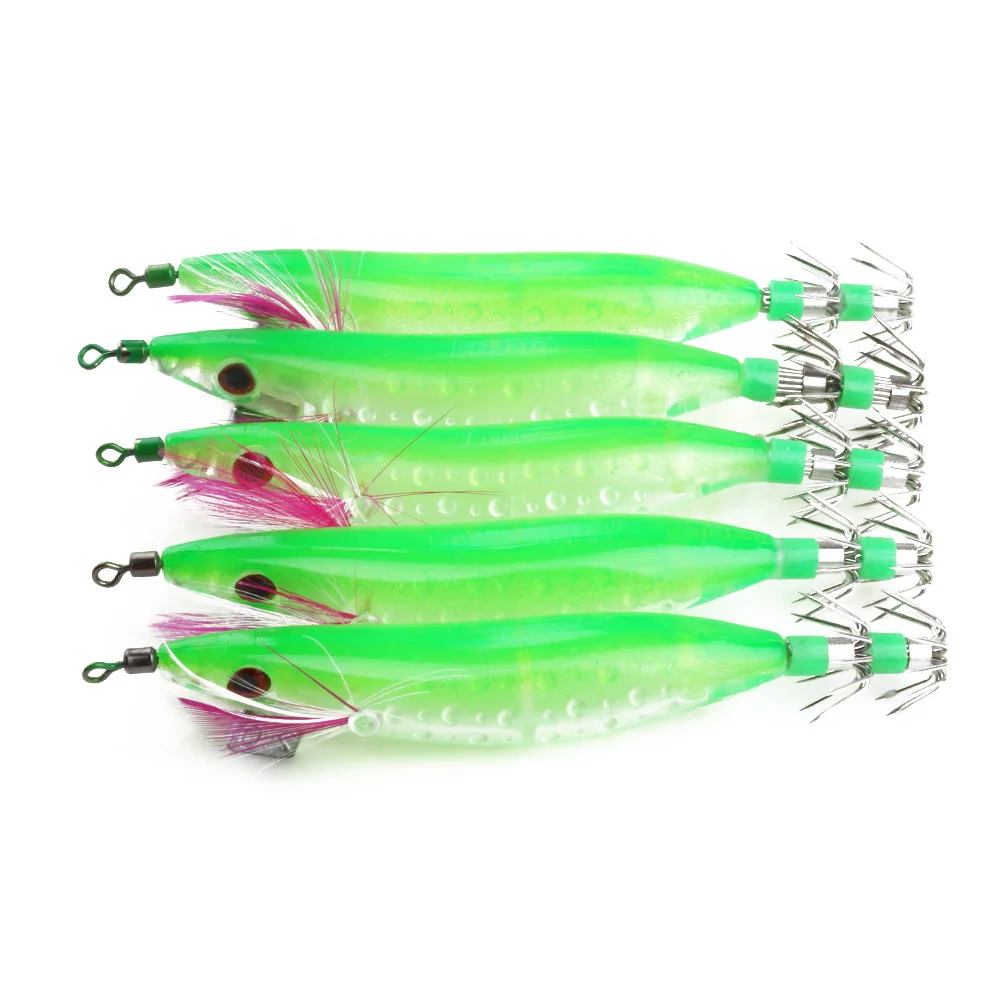 25 шт./лот 10 см 9 г приманка для рыбалки с креветками крючки ловли кальмаров