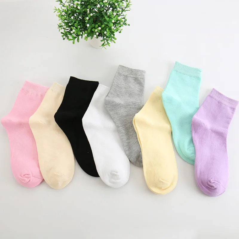 10 пара/лот женские хлопковые носки Модные Носки ярких цветов для девочек