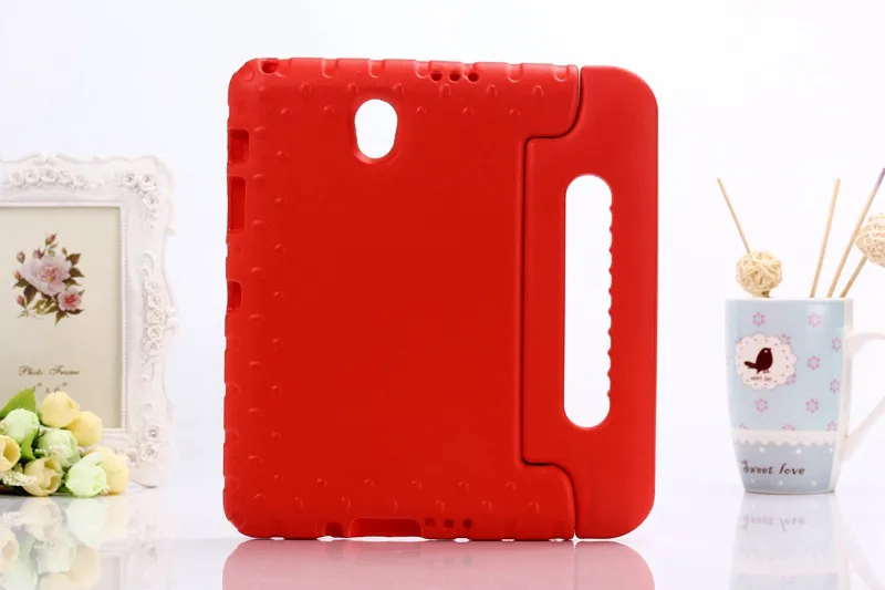 Детский чехол-подставка с ручкой EVA для samsung Galaxy Tab S 8,4 T700 T705 SM-T700 SM-T705 чехол s ручной чехол для планшета+ пленка+ ручка