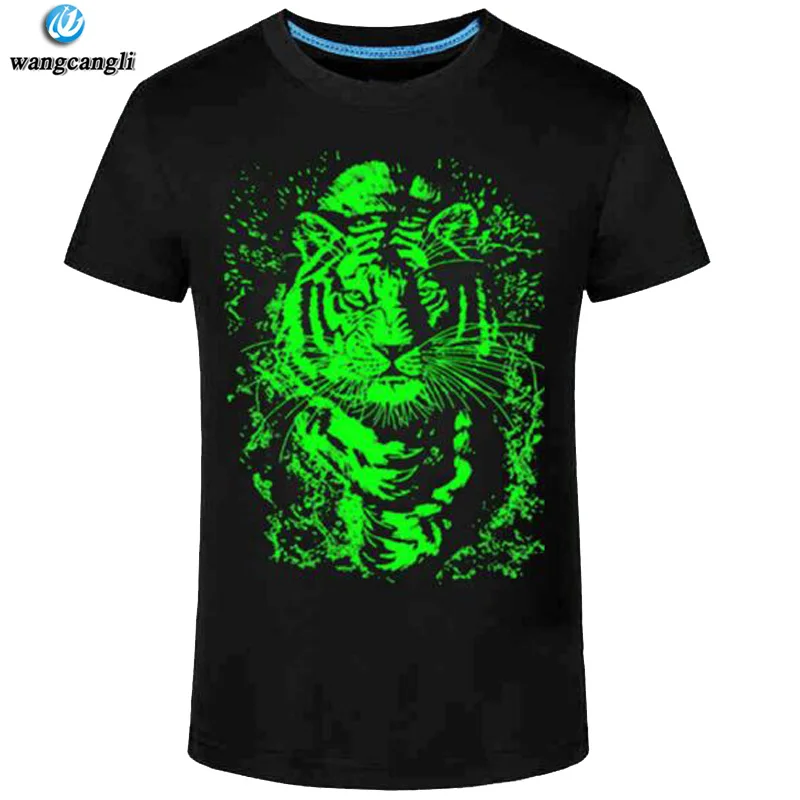 Лето 2017 г. Новый 3D футболка Для мужчин для отдыха флуоресцентные