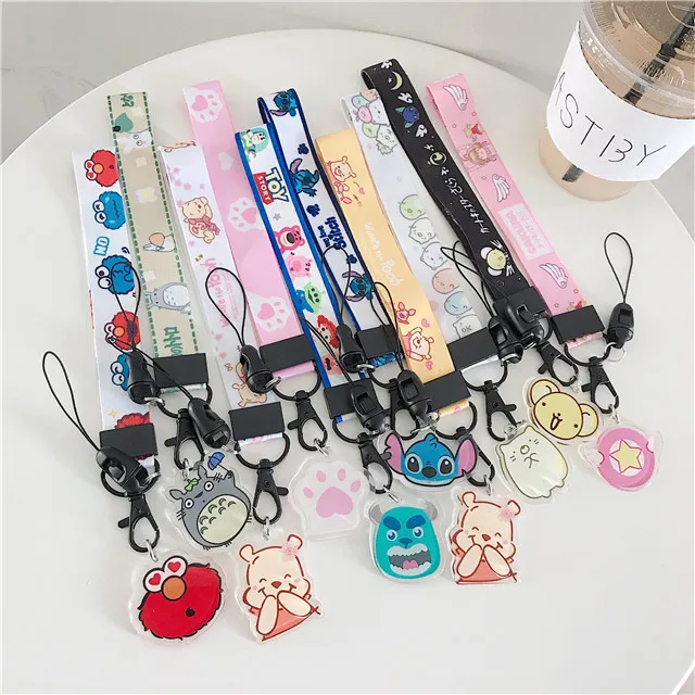 Cardcaptor Sakura Sesame Street totoro stitch Монстры шаблон ремень для телефона ремешок на запястье короткий Канат