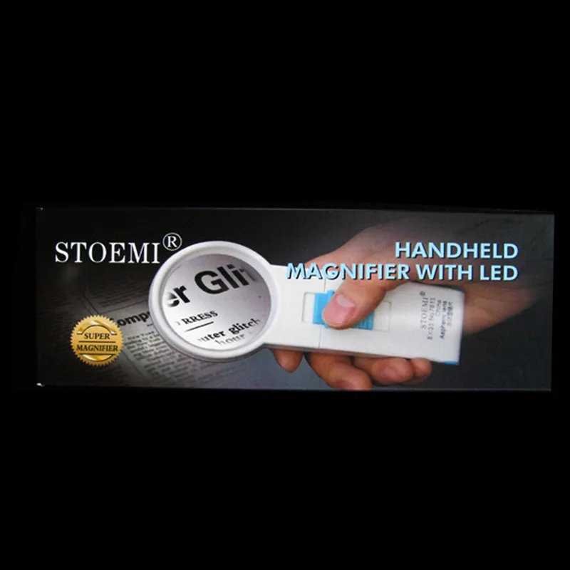 Stoemi 4x7811 высокое качество ручной светодиодный светильник Освещение Лупа асферические линзы оптический инструмент для чтения ремонт ювелирных изделий