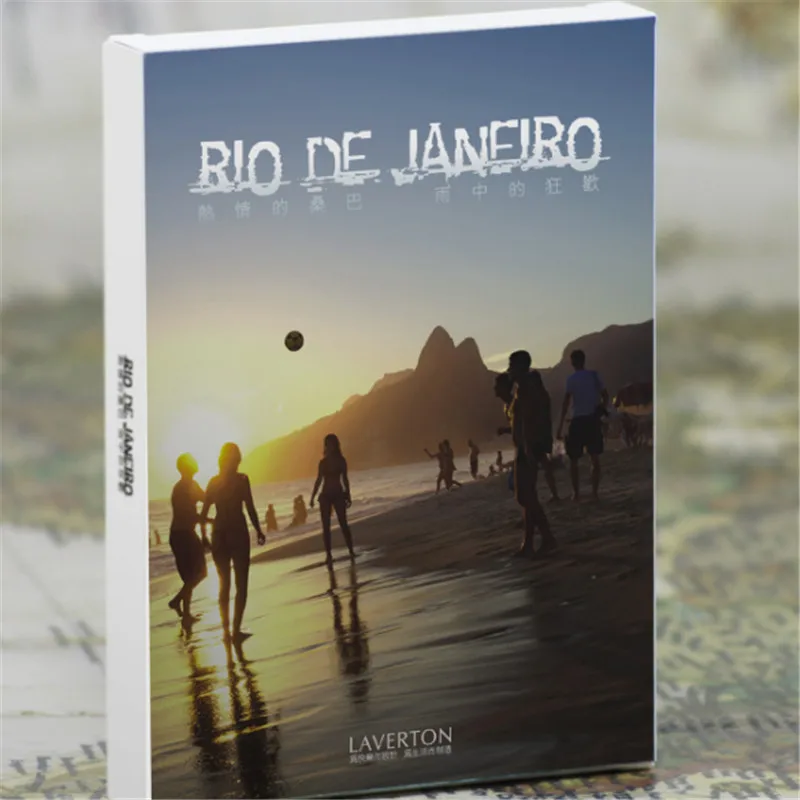 Rio de Janeiro 60 шт./кор. пейзаж кулон HD открытки Сообщение канцелярские подарки на день рождения украшение поздравительных открыток памятная Почтовая открытка - Цвет: Rio de Janeiro