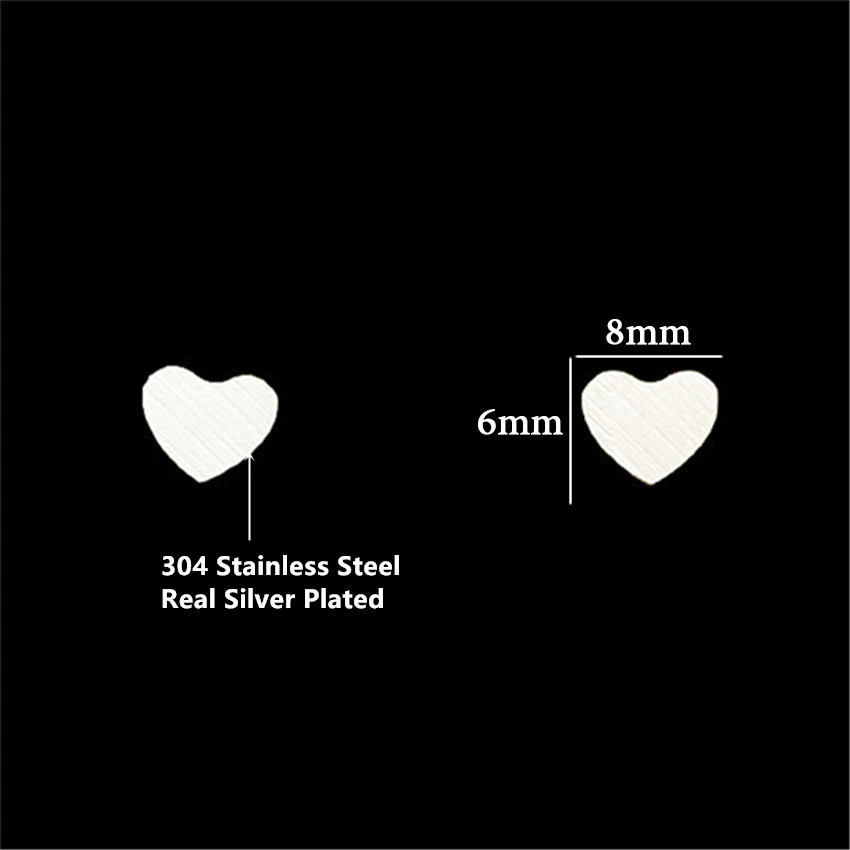 DIANSHANGKAITUOZHE Stainless Steel Earrings Fashion Jewelry Aros Gold Silver Heart For Women Orecchini Boucle D'oreille | Украшения и