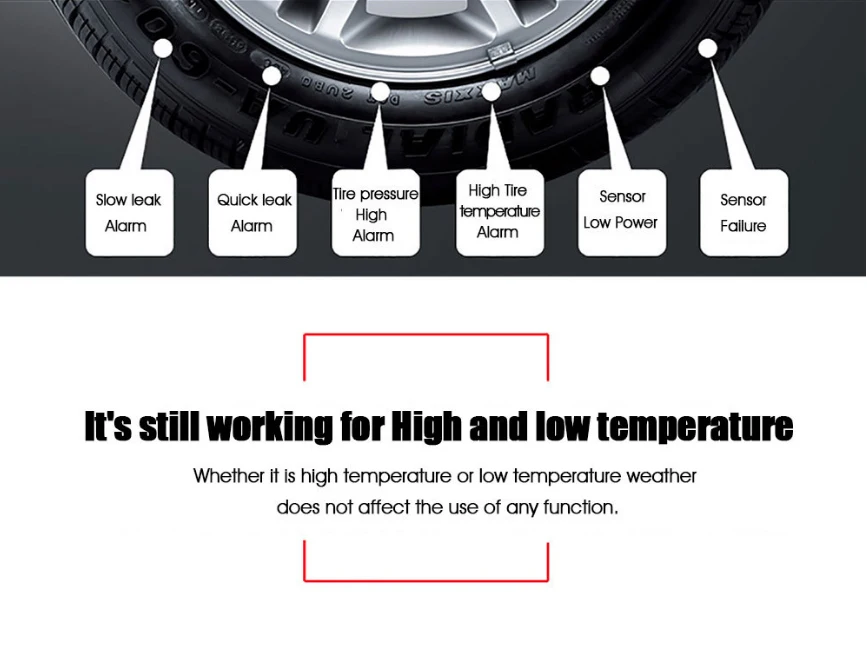 Умный автомобиль TPMS шин давление мониторинга системы Солнечный мощность зарядки цифровой ЖК дисплей Авто охранной сигнализаци