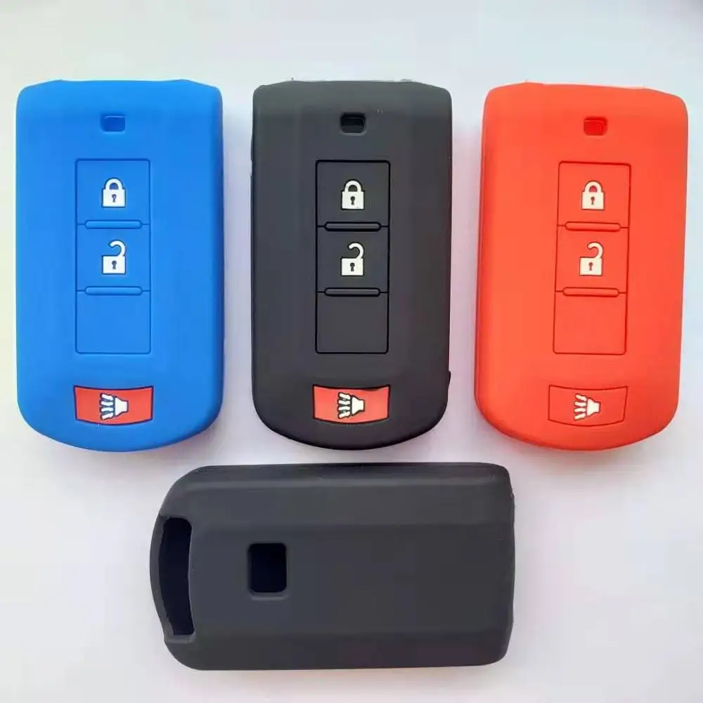 Силиконовый чехол для смарт-ключей Mitsubishi AXR RVR ASX Nativa Pajero Montero Outlander Lancer Sport Remote Fob 3