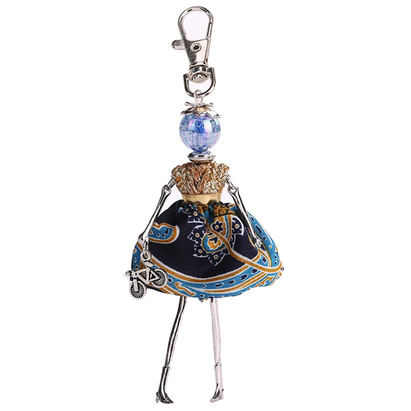 YLWHJJ The new baby doll bag keychain for women cute female princess girl key chain pendant fashion dress jewelry free shipping | Украшения