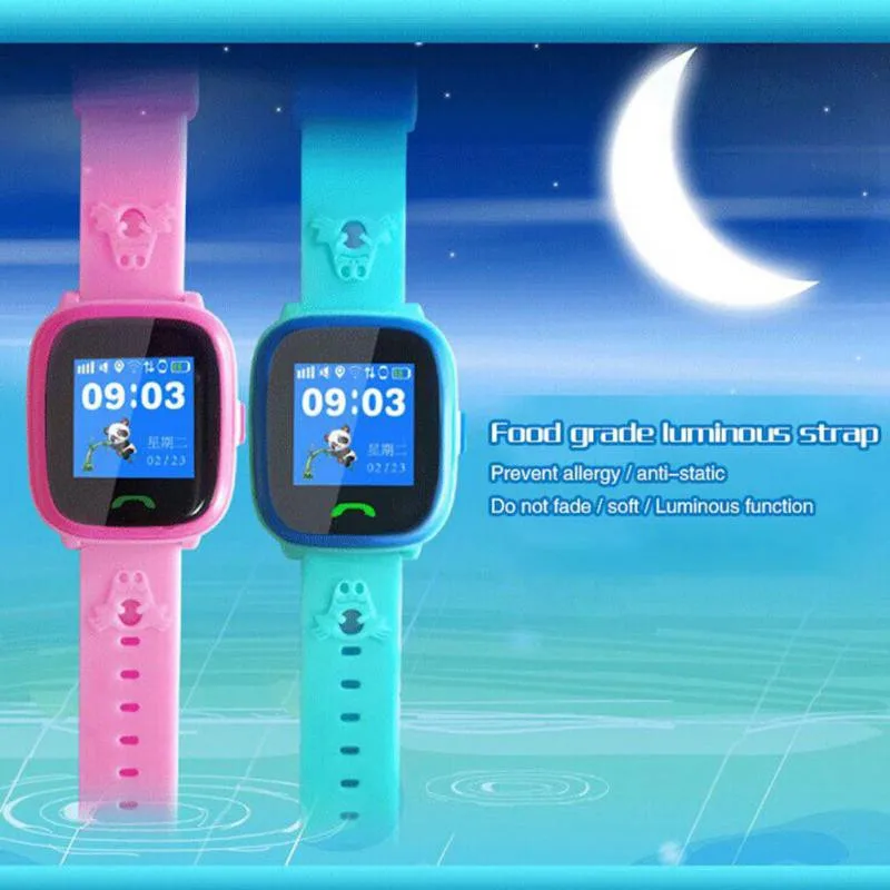 GPS Смарт часы детские водонепроницаемые сенсорный экран вызов с SIM SOS Вызов