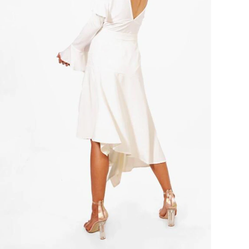 Женская ассиметричная атласная юбка на молнии макси длиной до колена лимонно