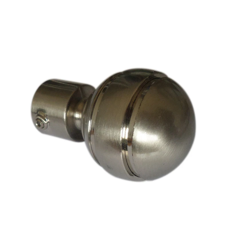 D20mm карниз декоративный двойной шаровой головкой, Аксессуары для штор для украшения окон - Цвет: stainless steel