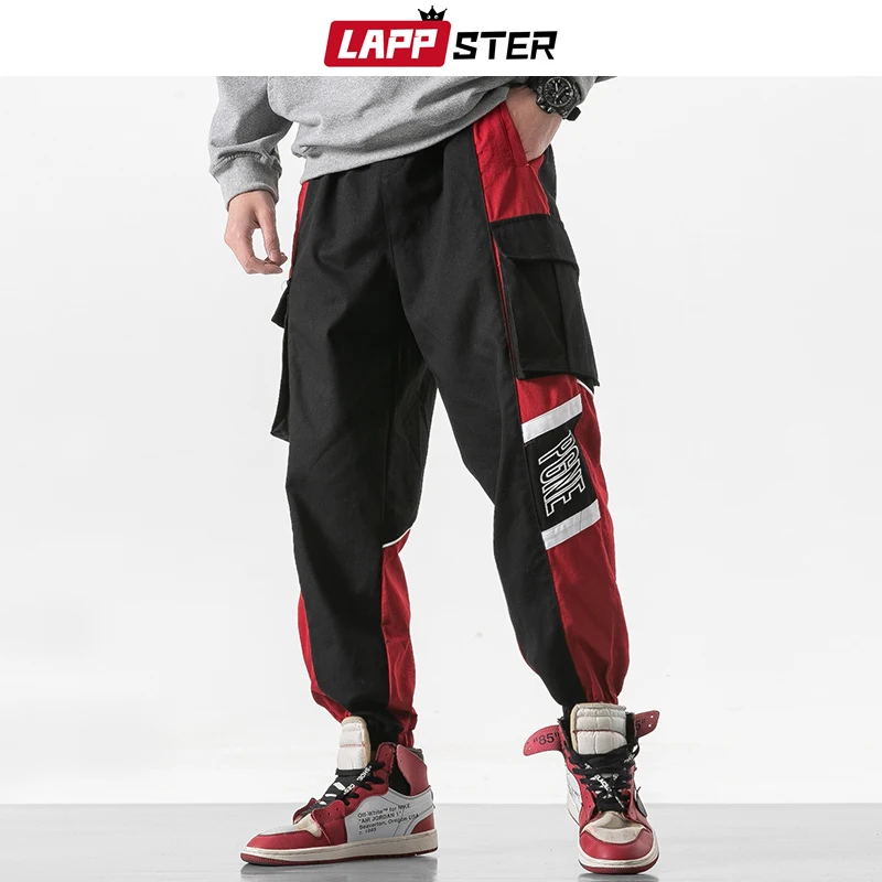 Мужские брюки-карго LAPPSTER уличные комбинезоны в стиле хип-хоп лоскутные джоггеры