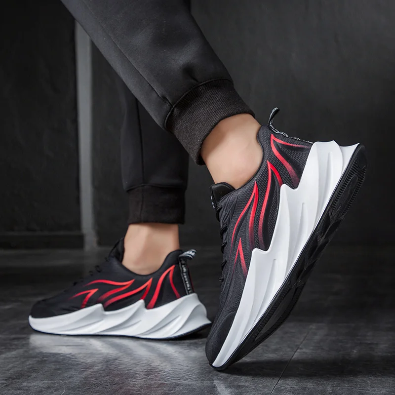 Дизайнерские кроссовки с акулой мужская повседневная обувь из сетчатого