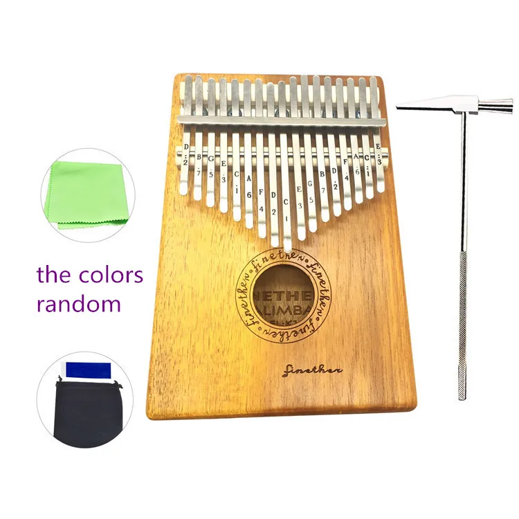 17 ключ палец калимба Mbira Sanza большой пианино карманный размер поддерживающая