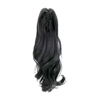 Парик для конского хвоста, Синтетические длинные кудрявые накладные волосы на зажиме, 18 дюймов