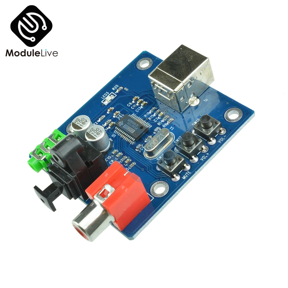 5 в PCM2704 USB DAC to S/PDIF звуковая карта выход F/PC 2 канальный аналоговый интерфейс