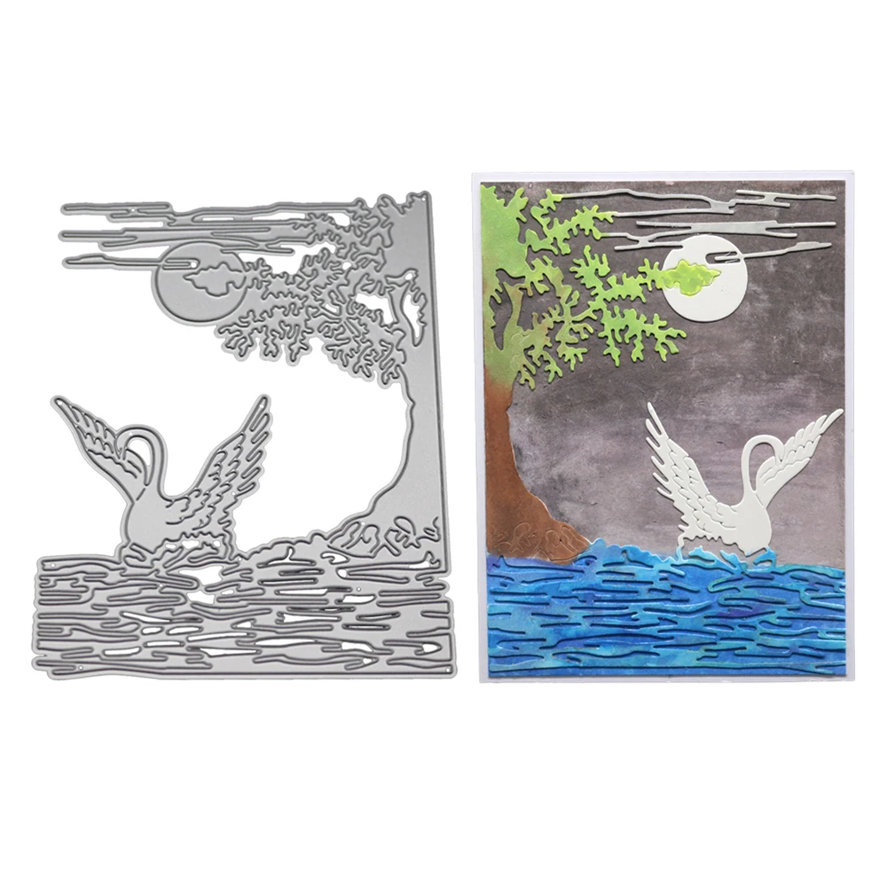 Дизайн лебедя ремесло металлические Вырубные штампы для DIY