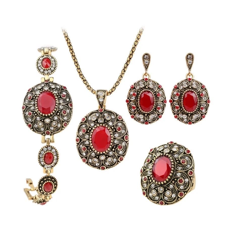 4 шт. набор женских украшений в винтажном стиле|Ювелирные наборы| |