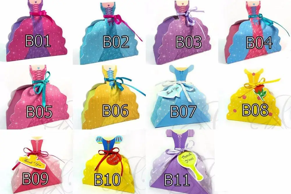 100 шт. коробки для конфет в форме платья принцессы|box wedding|box wedding candybox box |