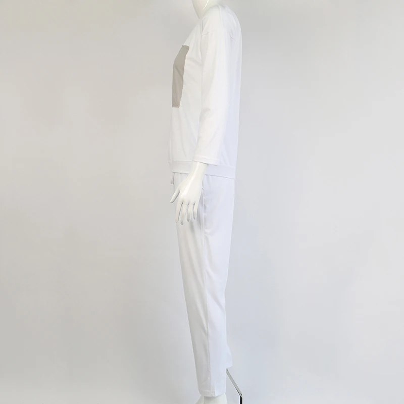 Повседневный простой Женский комплект из 2 предметов Спортивная женская одежда