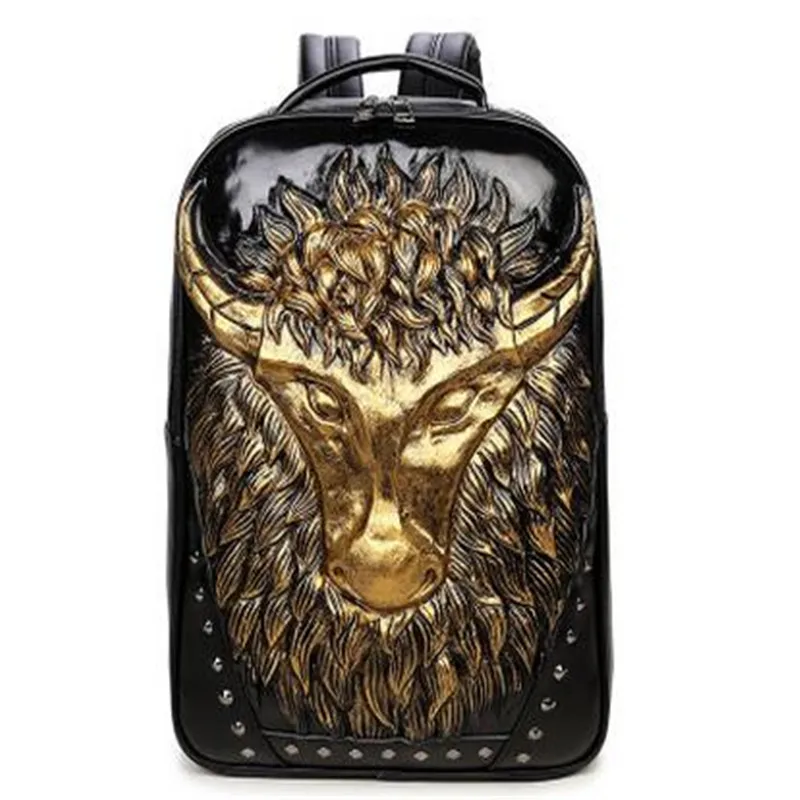 Мужской водонепроницаемый рюкзак для ноутбука 15 дюймов из ПУ кожи|backpack punk|men