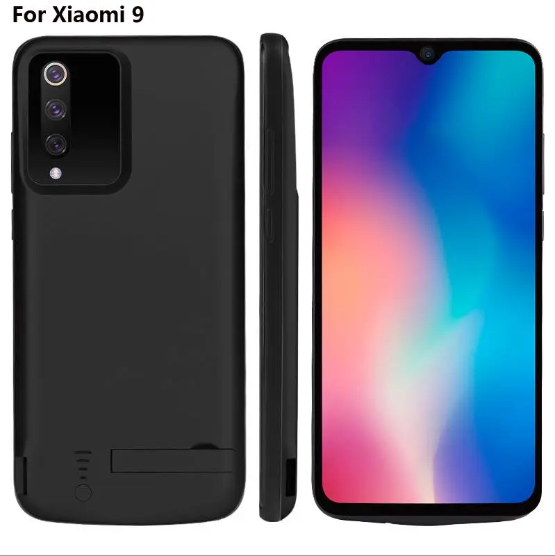 Black For Xiaomi 9 Высокое качество Портативный Расширенный Банк питания зарядное устройство чехол 5000 мАч для Xiaomi 9 чехол - Цвет: Black For Xiaomi 9