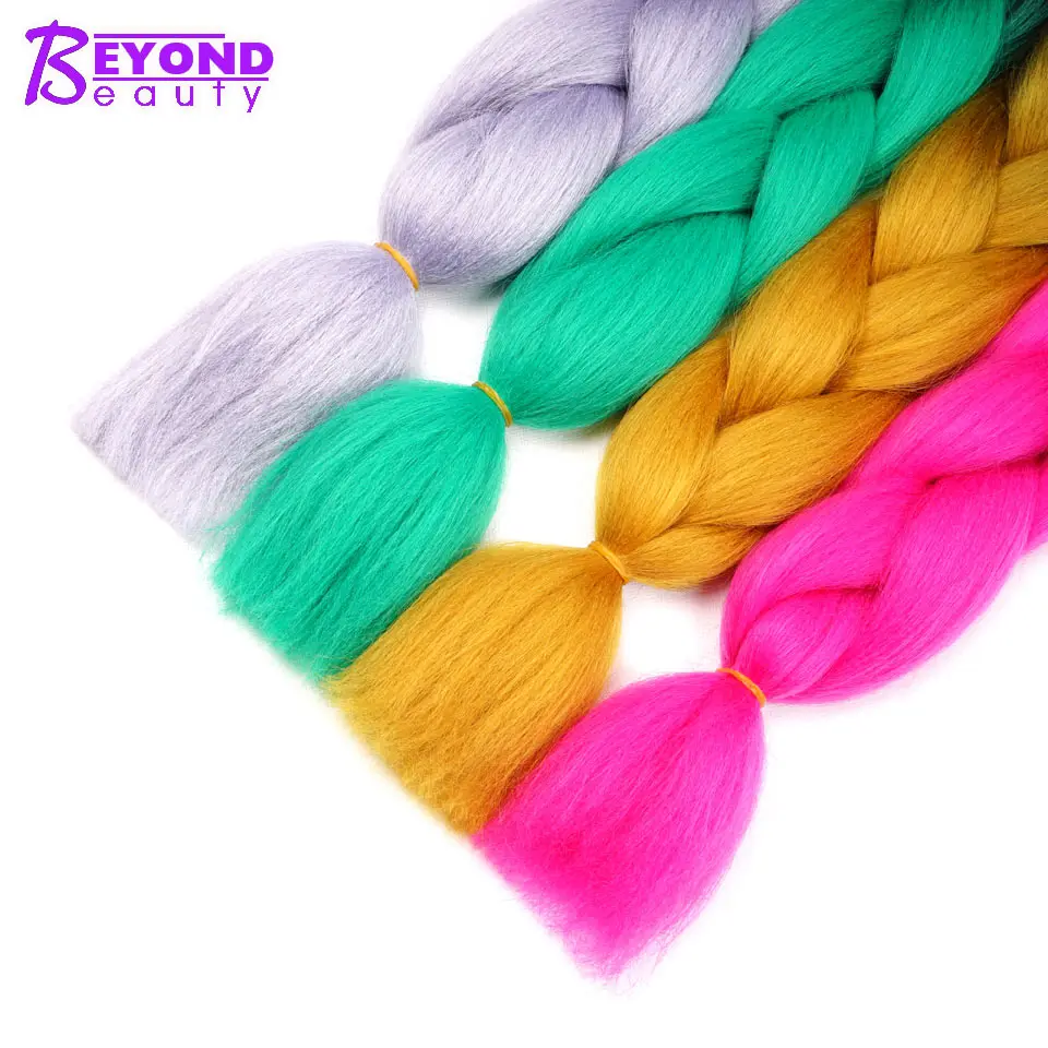 Beyond beauty Ombre Jumbo синтетические плетеные волосы, вязанные крючком волосы, огромные косички, прически
